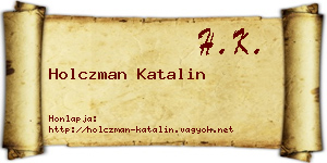 Holczman Katalin névjegykártya